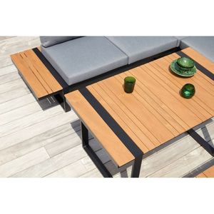 Trend Concept Orion, muebles de exterior de diseño moderno, mimbre con marco de PE de aluminio para juego de esquinas de jardín para sala de estar, uso en Parque - Product Image 3