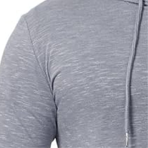 Sudadera con capucha gris para hombre, jersey gris jaspeado, sudadera informal, sudadera con capucha de Pakistán con dobladillo curvo, sudadera deportiva gris, ropa de calle minimalista - Product Image 5