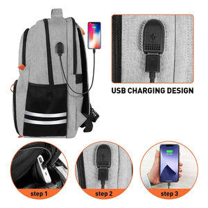 Sac à dos de gymnastique pour hommes femmes Sac à dos de voyage pour hommes avec compartiment à chaussures Sac à dos d'université résistant à l'eau avec USB - Product Image 5
