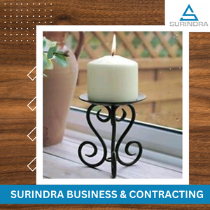 Bougeoir indien fait à la main Unique conçu fer acier métal support de haute qualité maison pièce maîtresse - Product Image 3