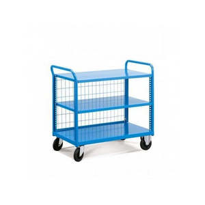 Chariot modulaire Combi CF Series avec freins et base en acier, plateau en treillis métallique - Product Image 1