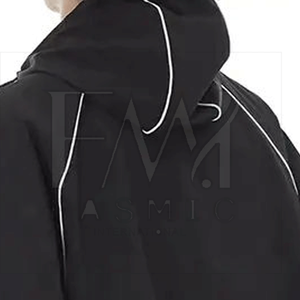 Custom Color Breathable Nylon Zip-up Windbreaker Sets with Hood for Piping <b>Work</b> High Street Style Two-Piece Tracksuit for Winter - Product Image 3