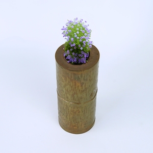 Florero de bambú ecológico hecho a mano con diseño rústico para plantas de interior o exhibición de flores que agrega un toque natural a la decoración - Product Image 1