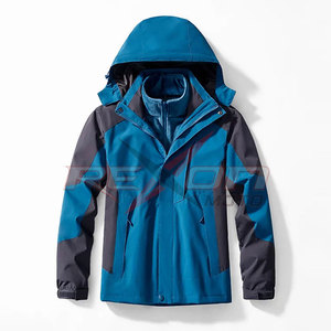 Customized Men's Hard Shell Windbreaker Jacket Breathable Outdoor Windproof Coat Zip Closure Hooded Collar Warm Windbreaker Men - Product Image 1