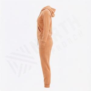 Conjunto Deportivo Formal de Felpa de Algodón de Alta Calidad para Mujer, Ropa Deportiva Profesional para Calle, Diseño Sólido, ODM, Ropa Deportiva de Invierno para Gimnasio - Product Image 3