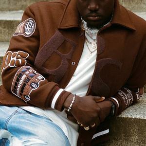 แจ็กเก็ตบอมเบอร์สำหรับผู้ชายแจ็คเก็ตเบสบอลแจ็กเก็ตเลตเทอร์แมนปักโลโก้ฤดูหนาวออกแบบได้ตามต้องการ - Product Image 2