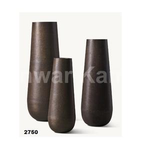 Florero de latón macizo de bronce hecho a mano/maceta para decoración del hogar, Juego de 3 uds. - Product Image 1