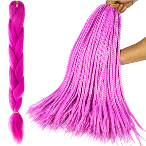 ผมเปียสังเคราะห์สีม่วงสีที่สง่างามสำหรับอุปกรณ์ดัดผม - Product Image 1