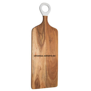 Planche à découper ronde en bois Excellente qualité Bloc à découper fait à la main Classique Élégant Nouveau plateau à fromage en bois - Product Image 3