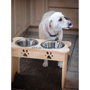 Highly Demanding Large Size Wood and Stainless Steel Material Dog Food Bowl Home and Garden Eco Friendly Dog Food Bowl In India - Product Image 3