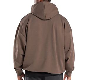 Sudadera con Capucha OEM para Hombre, 100% Algodón, Felpa, 430 g/m², Sólida, Talla Grande, Forrada, con Logotipo Personalizado Bordado, para Invierno, Venta al Por Mayor - Product Image 4