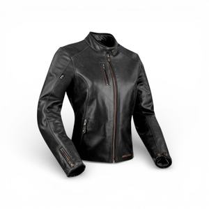 Chaqueta de Motocicleta de Cuero para Mujer Segura Laxey, Certificada EN 17092 AAA, Resistente al Viento, con Protectores Extraíbles - Product Image 1