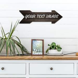 Letreros de flecha de madera personalizados, texto personalizado, decoración de flecha para el hogar, decoraciones de flecha de granja, colgante de pared de casa rústica decorativa - Product Image 2