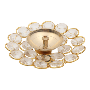 Diya de latón para lámpara de aceite Puja Deepak en forma de loto para artículos de decoración Pooja Diwali Kuber Diya para Daily Puja & Festival Time fo - Product Image 2