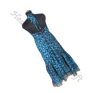 SD005 Saree / Sari / Shari vêtements indiens et pakistanais de l'Inde Hippy Boho vente chaude indien fait à la main Vintage Sari robe en soie - Product Image 4