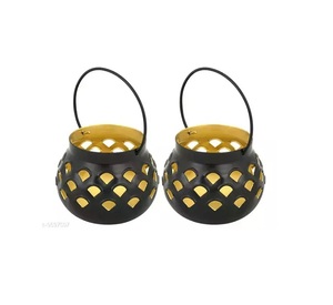 Bougeoir Votif en Métal de Luxe avec Vernis à Or Parfait pour les Mariages, les Anniversaires, les Dîners Romantiques et les Événements Familiaux - Product Image 3