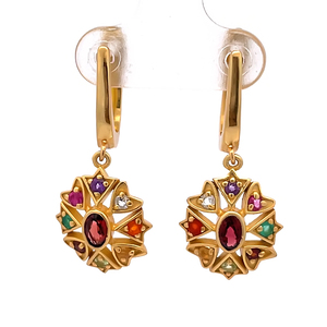 Wholesale Luxury Fashion Classic Geometric Pearl Sterling <b>Silver</b> <b>Stud</b> Multi Gemstone Earrings Personality Simple Party Gift - Product Image 1