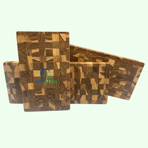 Planche à découper durable et antibactérienne en bois de teck conçue sur mesure de haute qualité Logo personnalisé écologique efficace pour hacher - Product Image 2