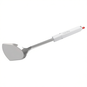 LILLO STILE Chrome and White 0756 Stainless Steel BBQ <b>Burger</b> <b>Spatula</b> 35.5x9.7cm for Grilling and Serving - Product Image 2