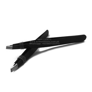 Ensemble de pinces à épiler en acier inoxydable inclinées à 4 pointes de qualité supérieure Kit d'instruments de beauté pour sourcils pour hommes et femmes pour une utilisation de poche - Product Image 3