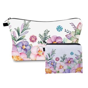 Set de Bolsas de Cosméticos con Estampado Geométrico Bohemio - Bolsa Organizadora de Viaje con Cierre de Poliéster - Product Image 1
