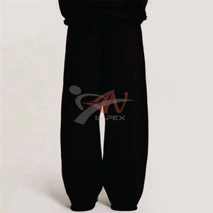 Pantalon large en molleton 100% coton pour homme, style hip-hop streetwear, logo personnalisé, taille mi-haute, élastique, ample, pantalon de survêtement pour homme - Product Image 5