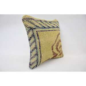 <b>Beige</b> Wool Kantha Patchwork Pillow Luxury 12x12 Inch Woven <b>Throw</b> Pillow Vintage Fluffy Portable for Bedding Floor for Christmas - Product Image 2