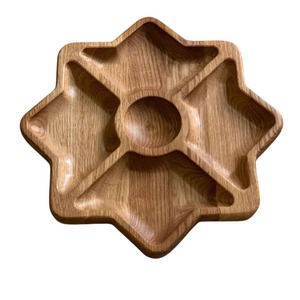 Artisan Pinewood Hexagon Snack Board cinco secciones para Hotel Catering boda diversión frutos secos - Product Image 5