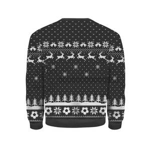 Sweat-shirt d'hiver décontracté à col rond, imprimé sur mesure, doublé, tricoté, avec logo personnalisé, écologique, de haute qualité, vente en gros - Product Image 3