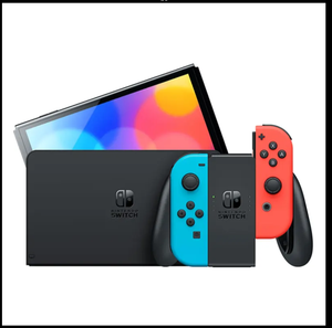 Console de jeu portable Nintendo Switch OLED neuve, modèle bleu et rouge, ensemble 64 Go, consoles de jeu de puzzle Switch, console Switch OLED - Product Image 1