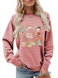 Camisas informales transpirables antiarrugas 2025 personalizadas, sudaderas con capucha de algodón 100% de alta calidad para mujer, sudaderas elegantes con estampado 3D - Product Image 2