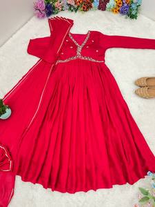 Latest Designer Faux Georgette Embroidery Anarkali <b>Kurti</b> by FabZone - Product Image 4