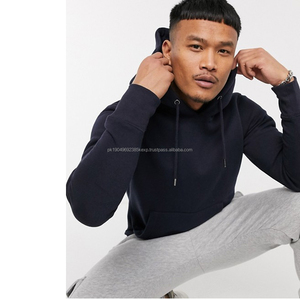 Sudadera con Capucha Deportiva Lisa para Hombre, Lavada a la Piedra, Color Gris, para Correr en Invierno, Ropa Lisa - Product Image 3