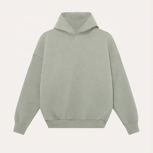 Sudadera con Capucha Corta de Algodón Terry Personalizada con Logotipo OEM para Hombre, Sudadera Holgada con Capucha de 220g, Forrada para Invierno, Sin Cordones, de la Mejor Calidad - Product Image 4