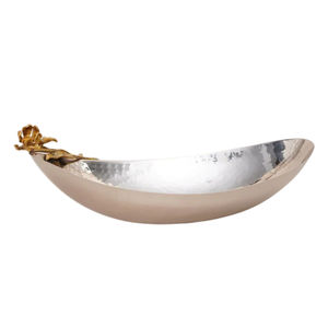 Cuenco de acero inoxidable de Metal de calidad Superior con flor de latón dorado, Chocolate cuenco para servir, accesorio de decoración de Mesa para el hogar o el Hotel - Product Image 1