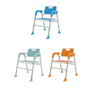 Chaise de douche pliable brevetée avec grand dossier rainuré pour un rinçage facile et confortable - Product Image 6