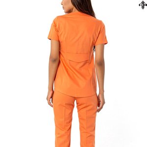 Trajes de fregado de manga corta Premium de alta calidad con cuello en V logotipo personalizado precios baratos uniformes femeninos conjuntos médicos para hombres - Product Image 6