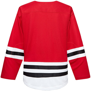 เสื้อเจอร์ซีย์ฮ็อกกี้น้ำแข็งผ้าโพลีเอสเตอร์100% สั่งทำได้ - Product Image 3