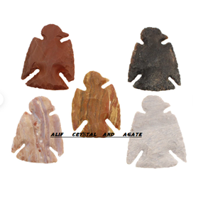 Punta de flecha de ágata hecha a mano, Jaspe elegante, forma mixta, puntas de flecha de ágata talladas, proveedor mayorista de alta calidad de la India - Product Image 4