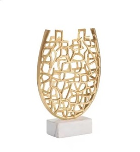 Vase à fleurs moderne Vases de table décoratifs en métal avec finition attrayante pour la décoration de la maison de la pièce maîtresse de table - Product Image 6