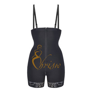 Slimming Body Shaper Zip-Up European Style Tummy Control Pants Women's Plus Size Jumpsuit Body Sculpting Underwear