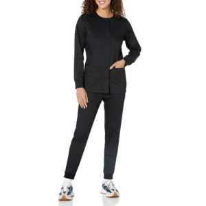 Blouson Bomber Unisexe de Haute Qualité à Manches Longues et Boutons, Couleur Unie, Logo Personnalisé, Extensible, en Polyester/Coton, pour Usage Hospitalier ou de Laboratoire - Product Image 2