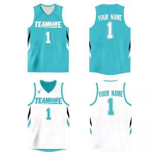 Venta Directa de Fábrica, Camiseta de Baloncesto Unisex Personalizada, Transpirable, de Secado Rápido, Reversible, sin Mangas, Uniforme Estampado, 100% Poliéster - Product Image 3