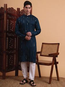 Diseño moderno Rayón con lentejuelas Trabajo Kurta Pijama Fabricante y proveedor de la India a la tarifa más baja - Product Image 2