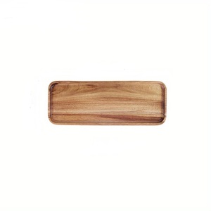 Plateau de service en bois durable, plateau de service en bois naturel de qualité alimentaire, plateau de rangement empilable pour la cuisine, plateau de service en bois en gros - Product Image 1