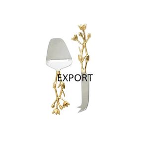 มีดโลหะสีเงินสำหรับเสิร์ฟเค้กร้านอาหารมีดเนยพร้อมที่จับต้นไม้โบราณใบมีดตกแต่งช้อนส้อมชุดเครื่องใช้บนโต๊ะอาหารแบบแบนในอินเดีย - Product Image 1