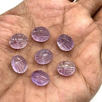Ametyste rose en forme de scarabée 10x12mm, pierre précieuse sculptée en vrac, améthyste naturelle pour la fabrication de bijoux, fournisseur en gros de pierres précieuses
