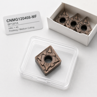 Plaquettes de tournage en carbure CNMG120408-MF pour l'usinage de l'acier inoxydable, revêtement PVD, outils de coupe pour tour CNC