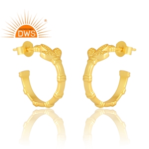 Diseño elegante Plata de Ley 925 Pendiente chapado en oro de 18 quilates Demi Joyería fina para mujer Regalo para ella - Product Image 3