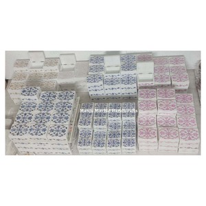 Indian Most Famous Marble Product Available In Low Price Pure White Marble Inlay Box With MOP <b>Top</b> Product For Home Decoration - Product Image 2